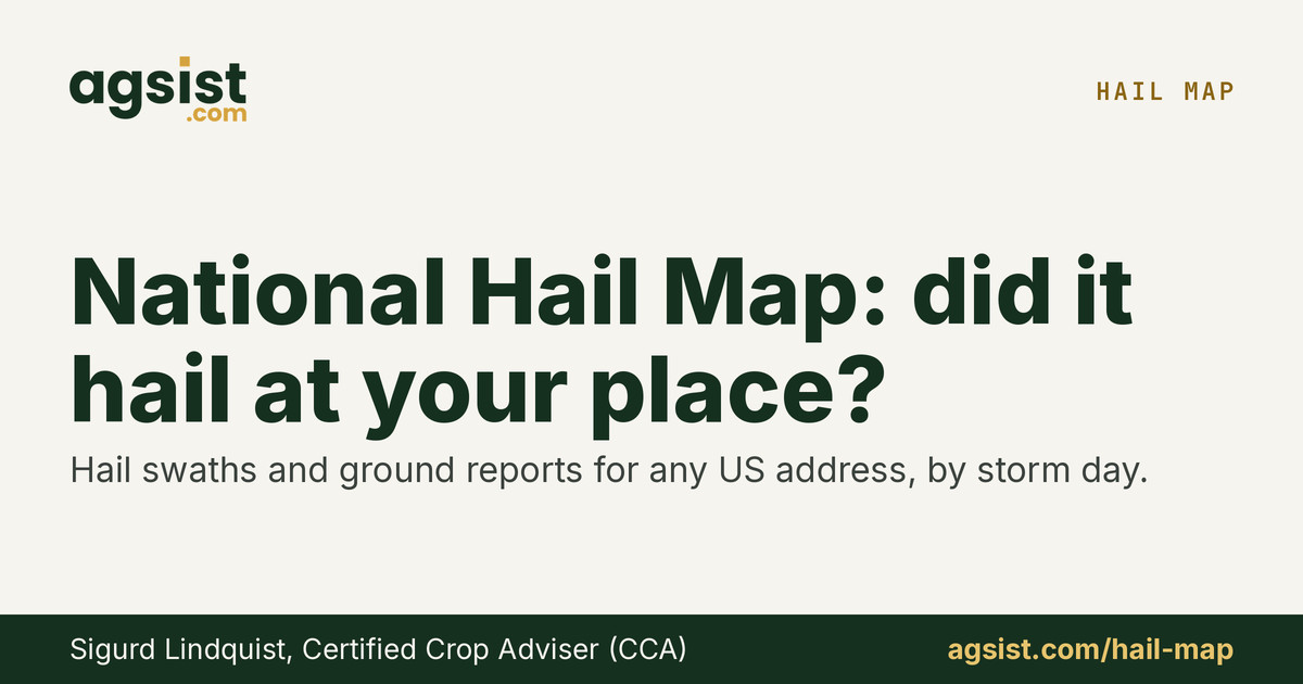 Live Hail Map: US Swaths, Warnings & History | AGSIST